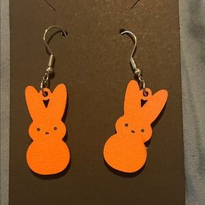 Orange Bunny Earrings